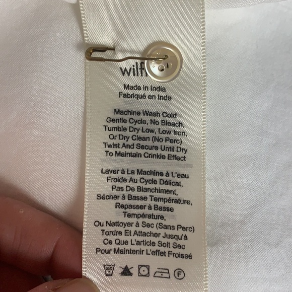 Aritzia Wilfred White Allier Embroidered Shift Dress Size S - Picture 13 of 16